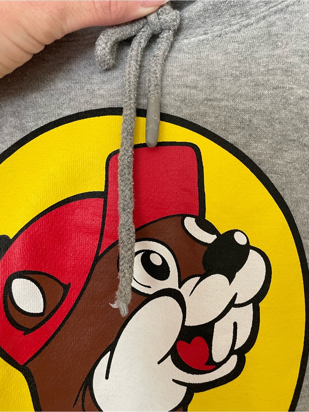 Gray Graphic Hoodie with Yellow & Red Logo - Picture 4 of 5